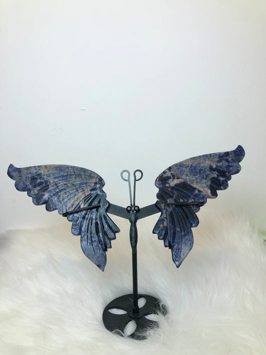 Sodalite Butterfly Wings Carving